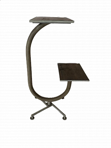 Iron frame with wooden shelves, 1950s