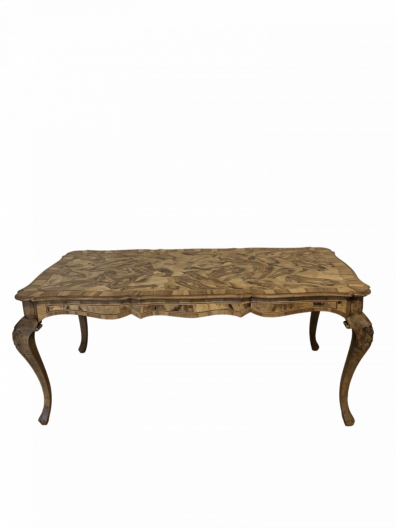 Walnut-root veneered table, 1940s 10