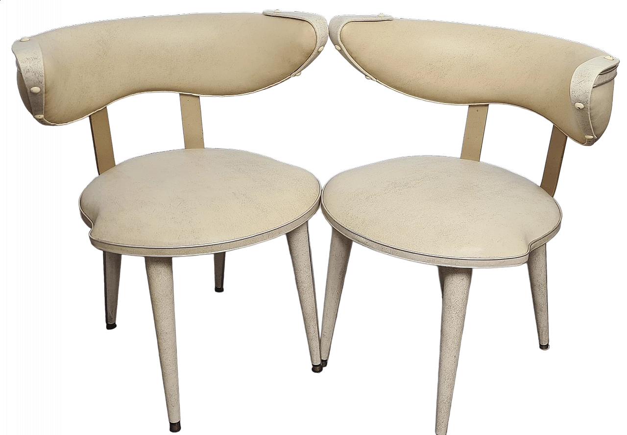 Pair of small armchairs by Umberto Mascagni, 1950s 11