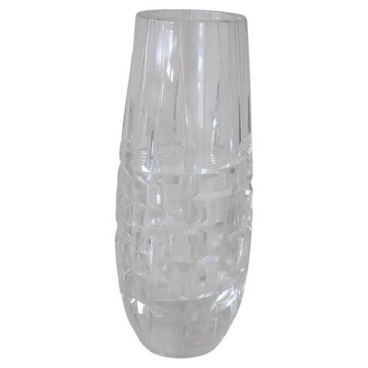 Glass vase with engraved decoration, 1970s 1