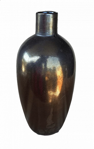 Vaso  in vetro sabbiato al silicio, anni '60
