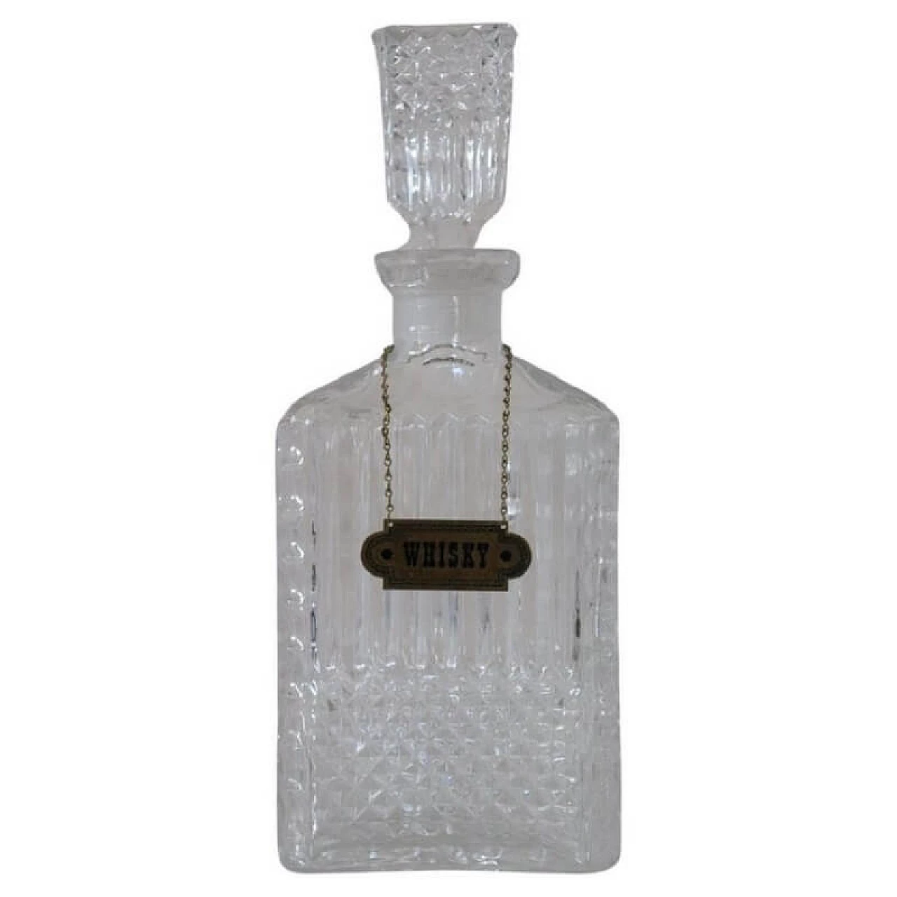 Glass whisky bottle, 1980s 1