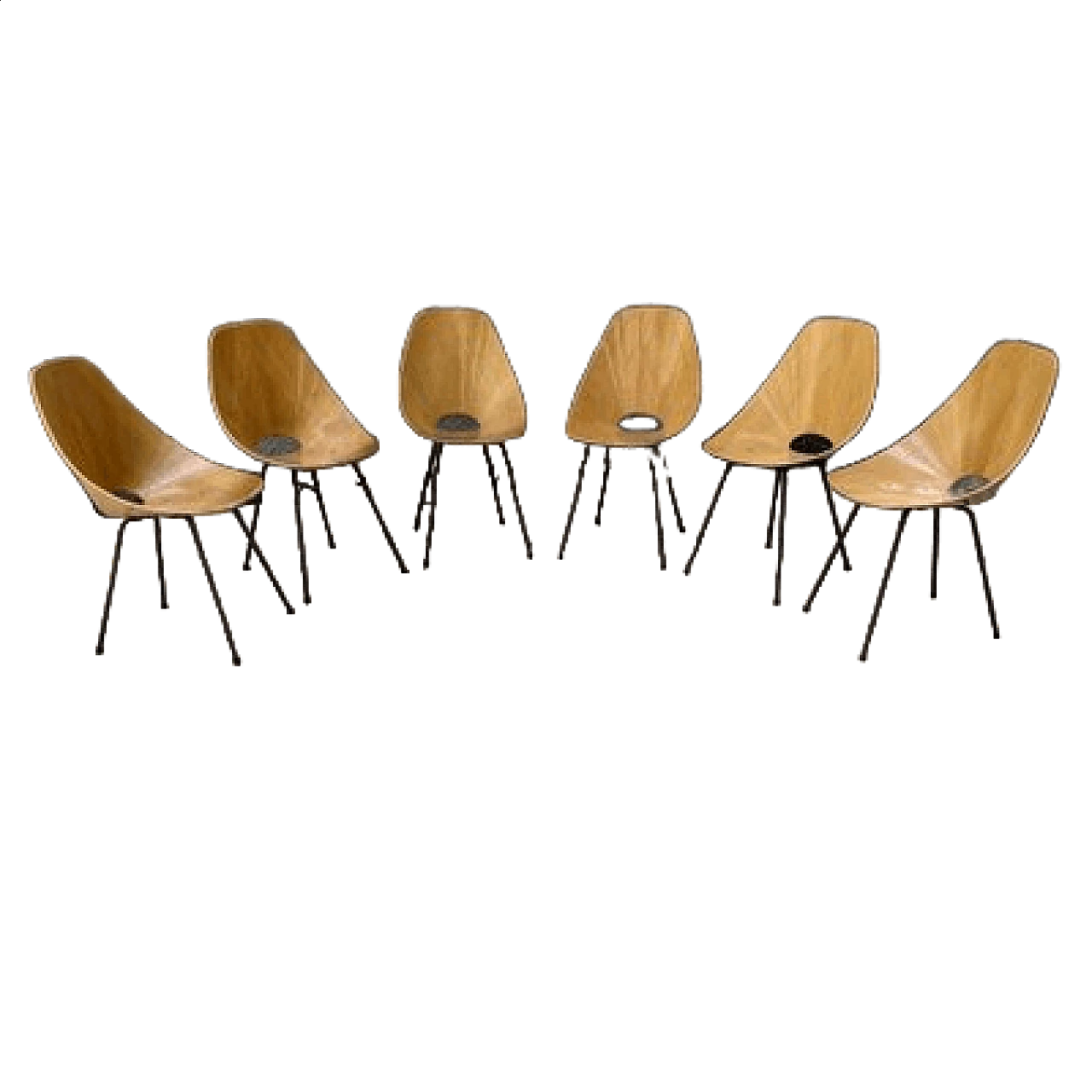 6 Medea chairs by Vittorio Nobili for Tagliabue, 1950s 6