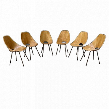 6 Medea chairs by Vittorio Nobili for Tagliabue, 1950s