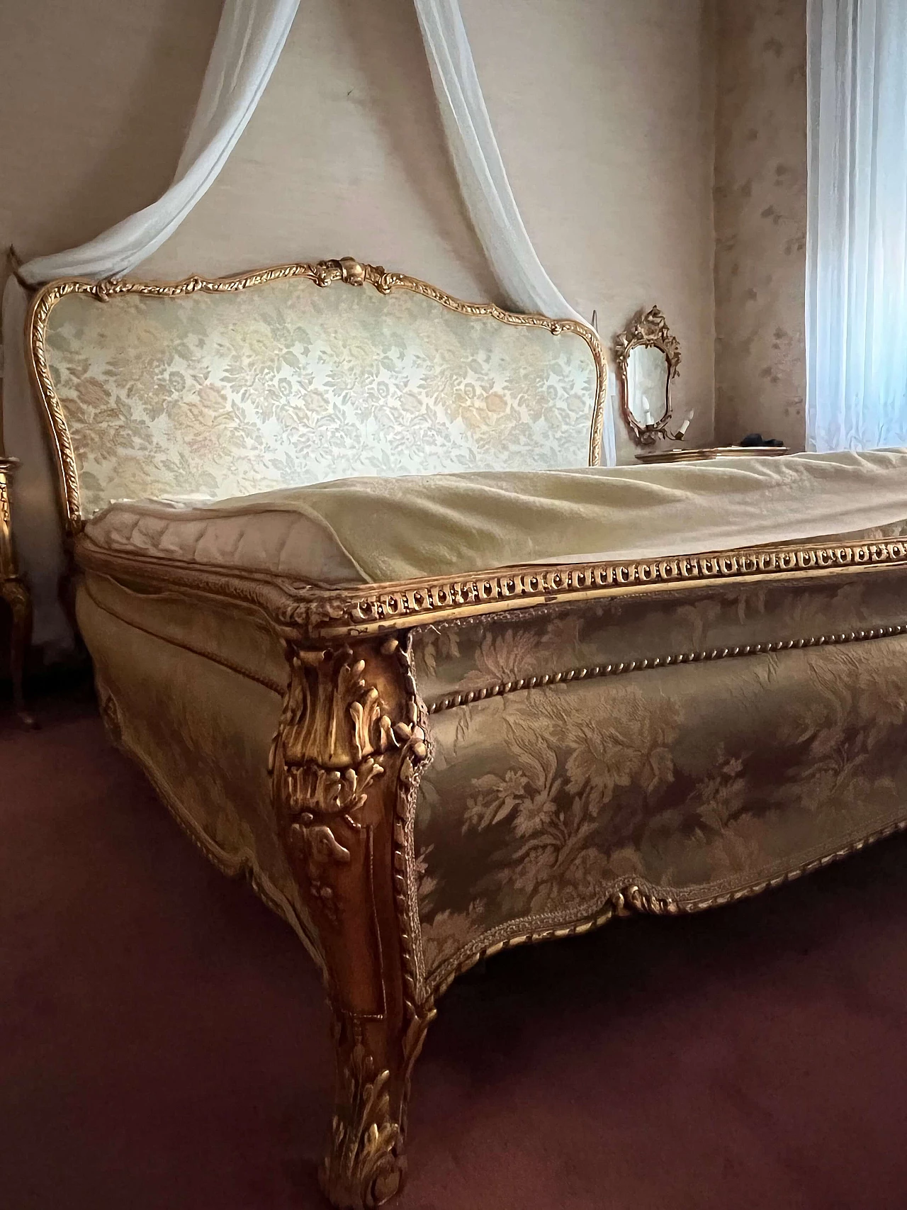 Venetian Baroque style canopy bed, early 20th century 3