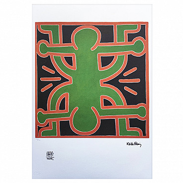 Originale litografia di Keith Haring in edizione limitata, 1990