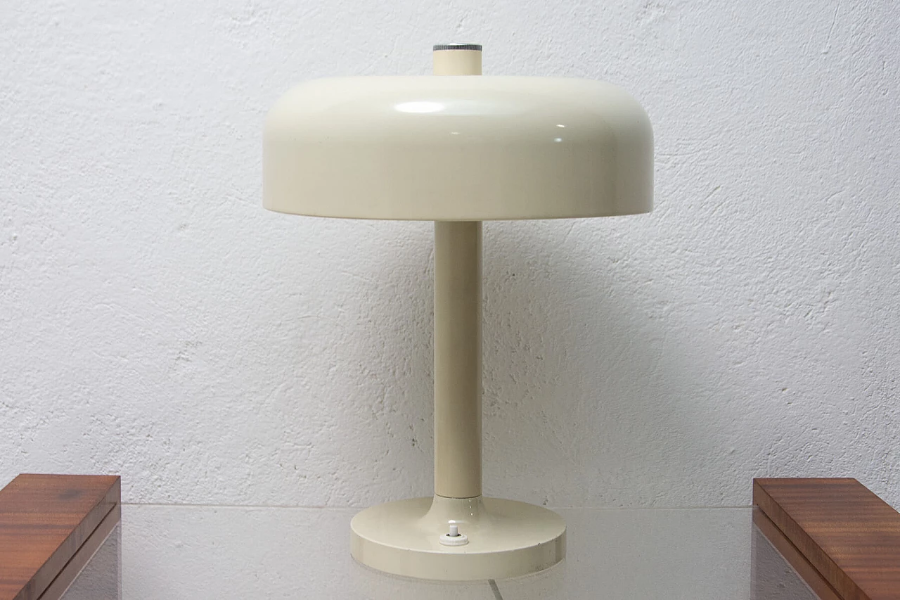 Lampada da tavolo a fungo in metallo, anni '60 2