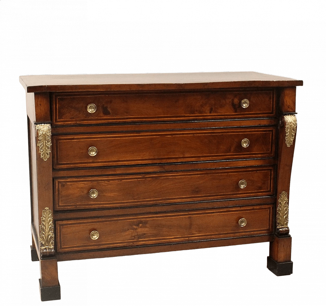 Carved walnut flap dresser Empire style, 19th century 11