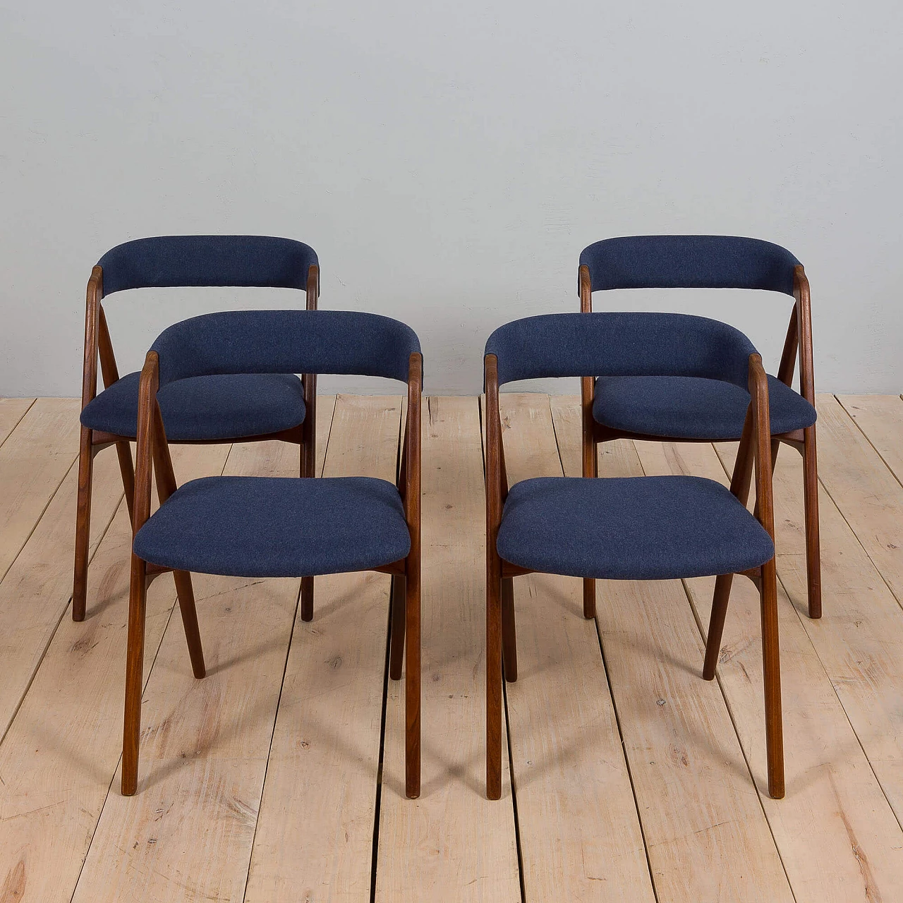 4 Chairs in teak by Thomas Harlev for Farstrup Møbler, 1950s 1