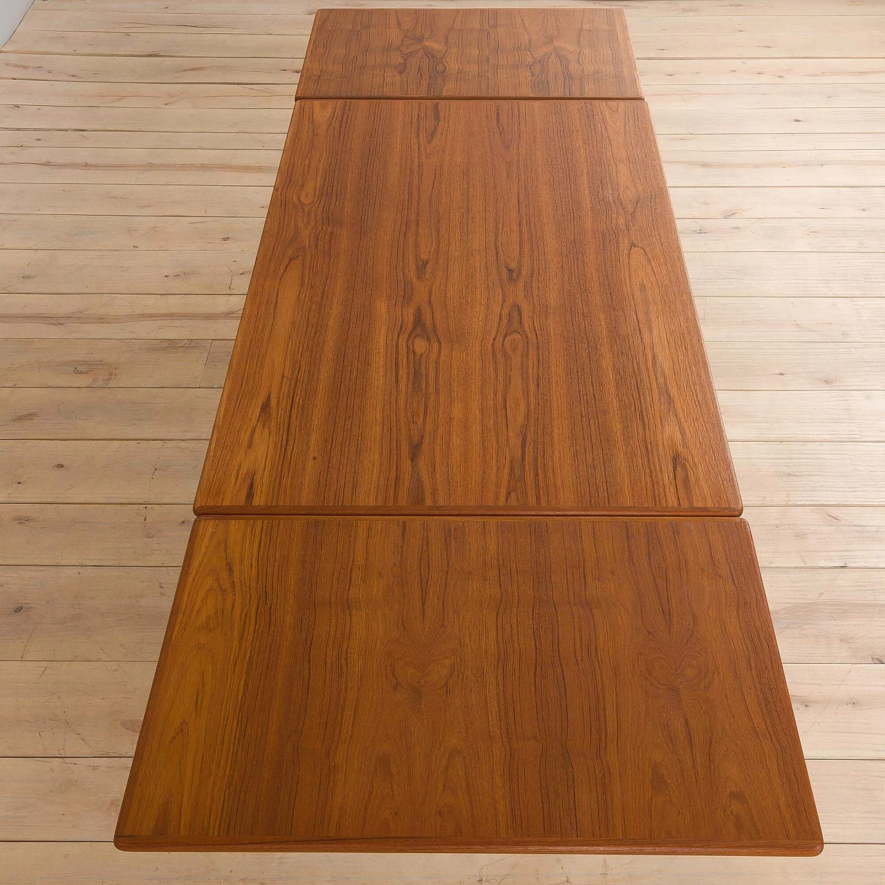 Danish rectangular extendable teak dining table, 1960s 5