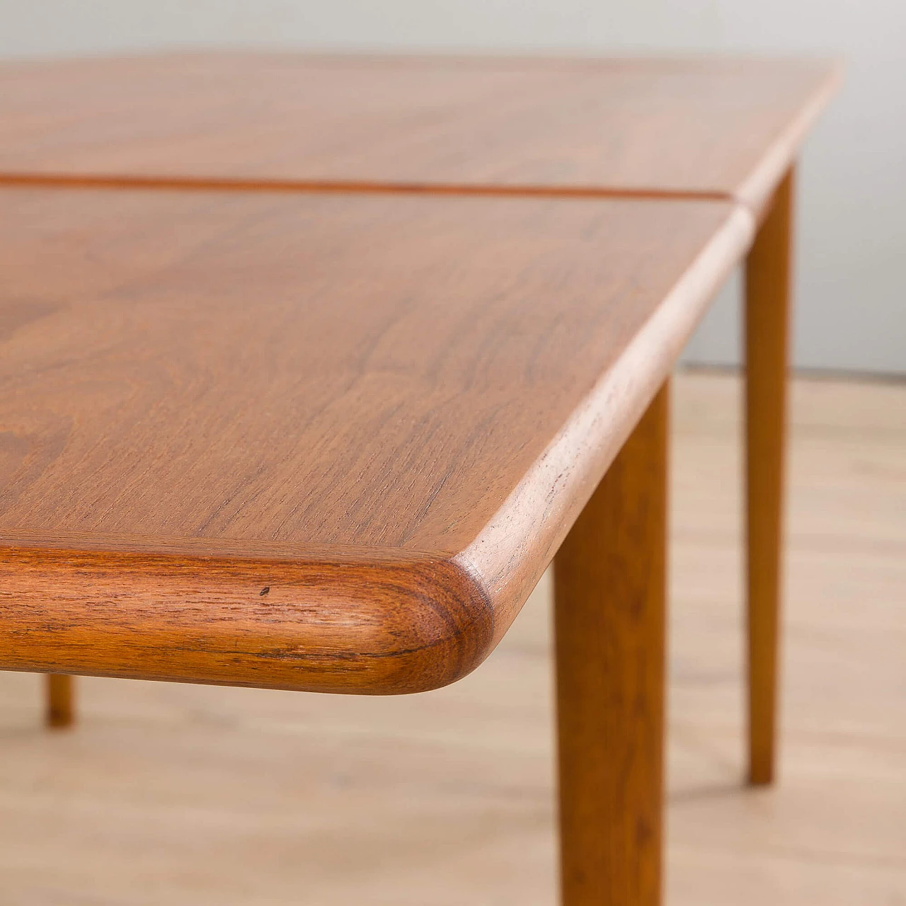 Danish rectangular extendable teak dining table, 1960s 6