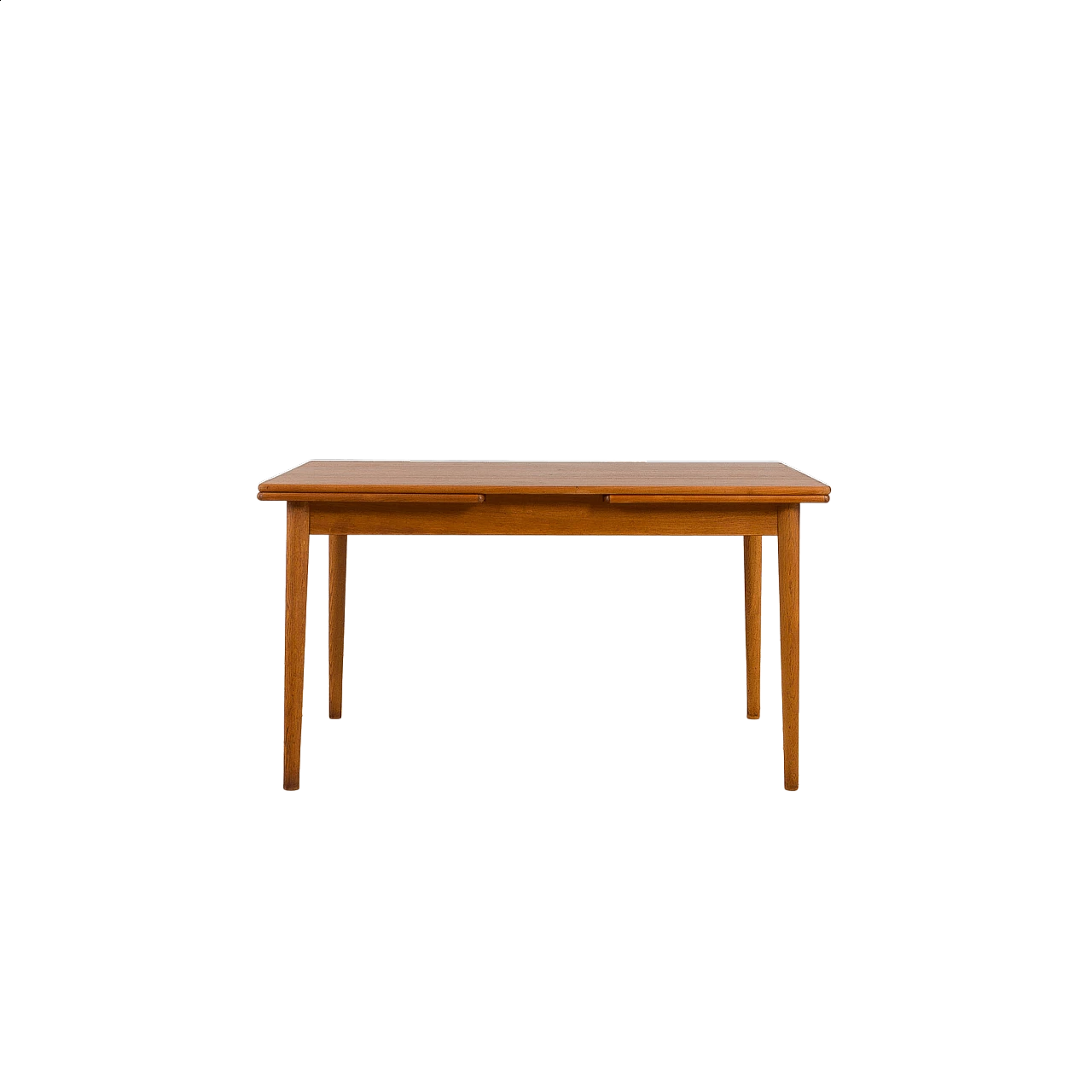 Danish rectangular extendable teak dining table, 1960s 13