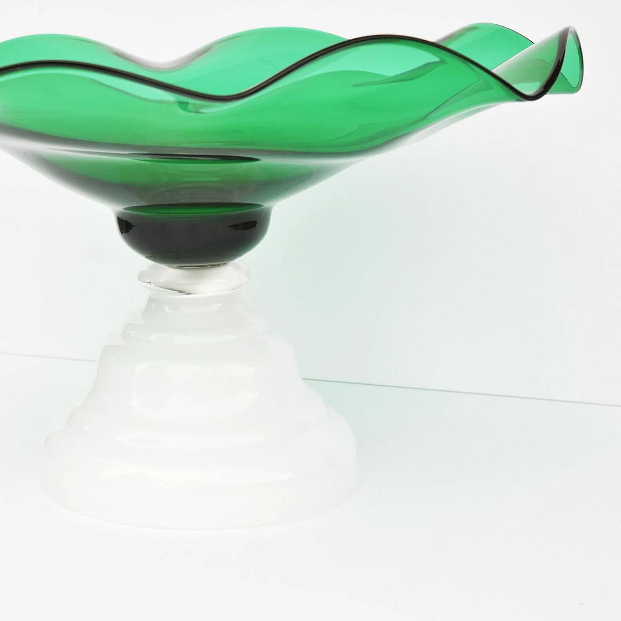 Piatto da frutta in vetro Harrachov, anni '60 2