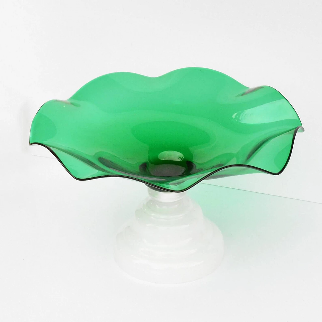 Piatto da frutta in vetro Harrachov, anni '60 6