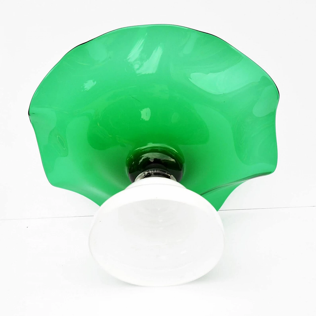 Piatto da frutta in vetro Harrachov, anni '60 8