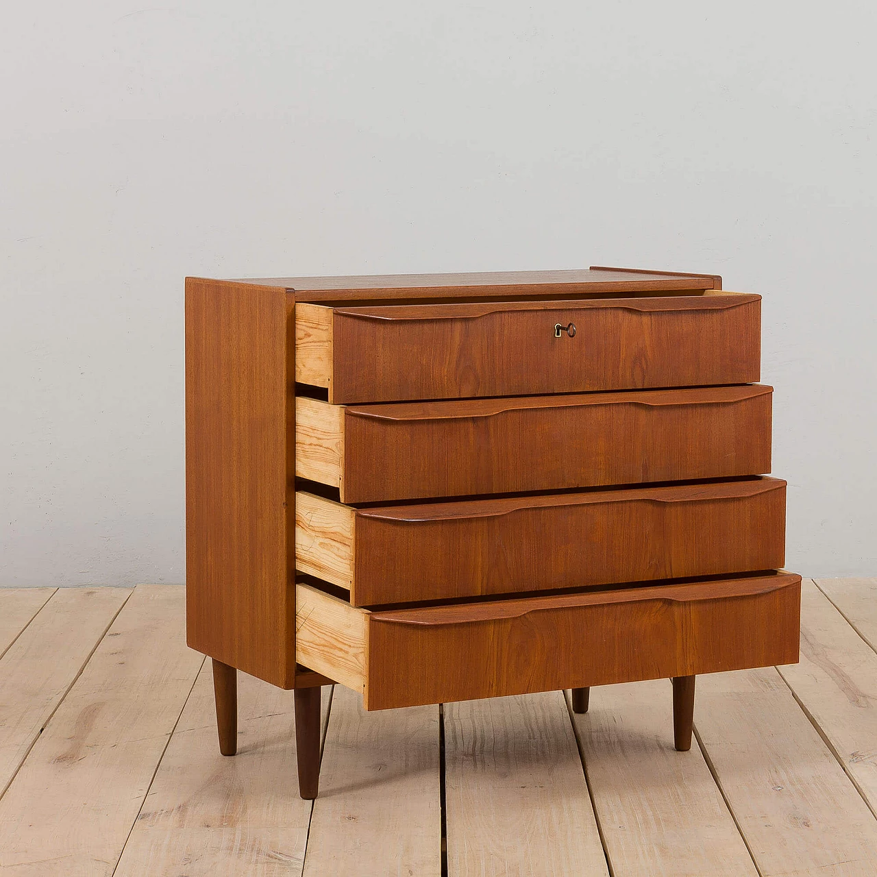 Danish small teak dresser, 1960s 1