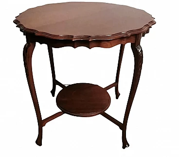 English Chippendale-style wooden coffee table, 1920s