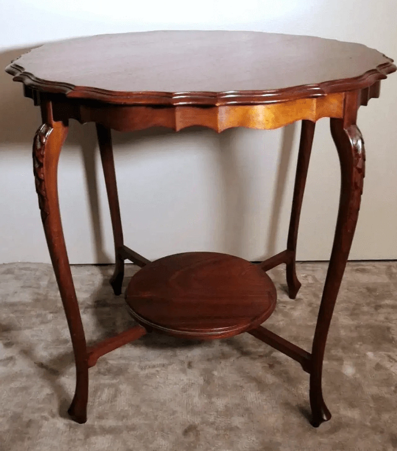English Chippendale-style wooden coffee table, 1920s 4