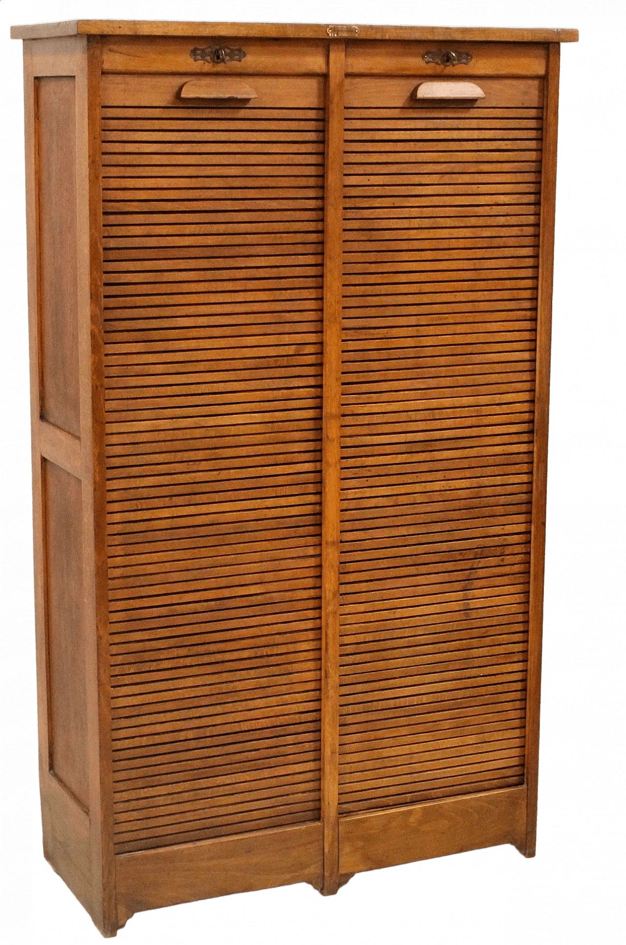 Armadio archivio con doppia serranda in rovere, inizio '900 11