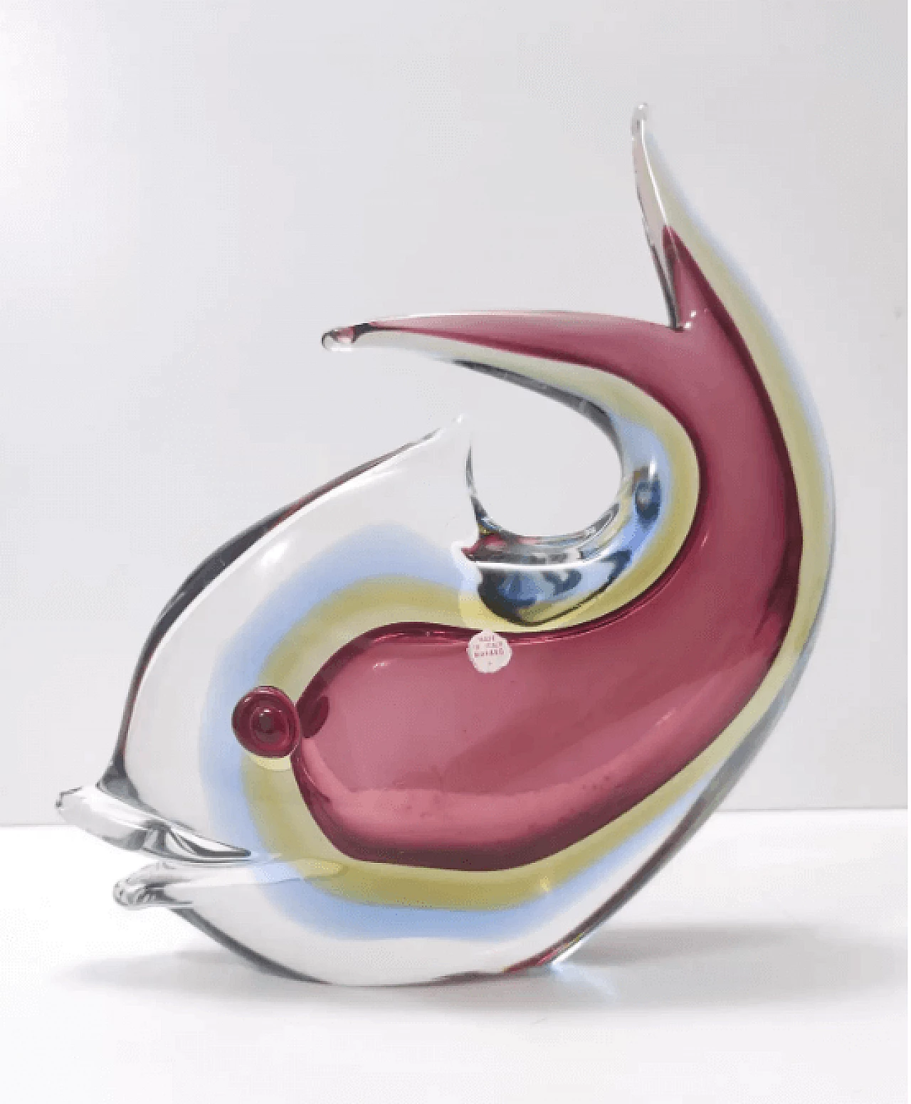 Purple submerged Murano glass vase attributable to Poli for Seguso, 1950s 5