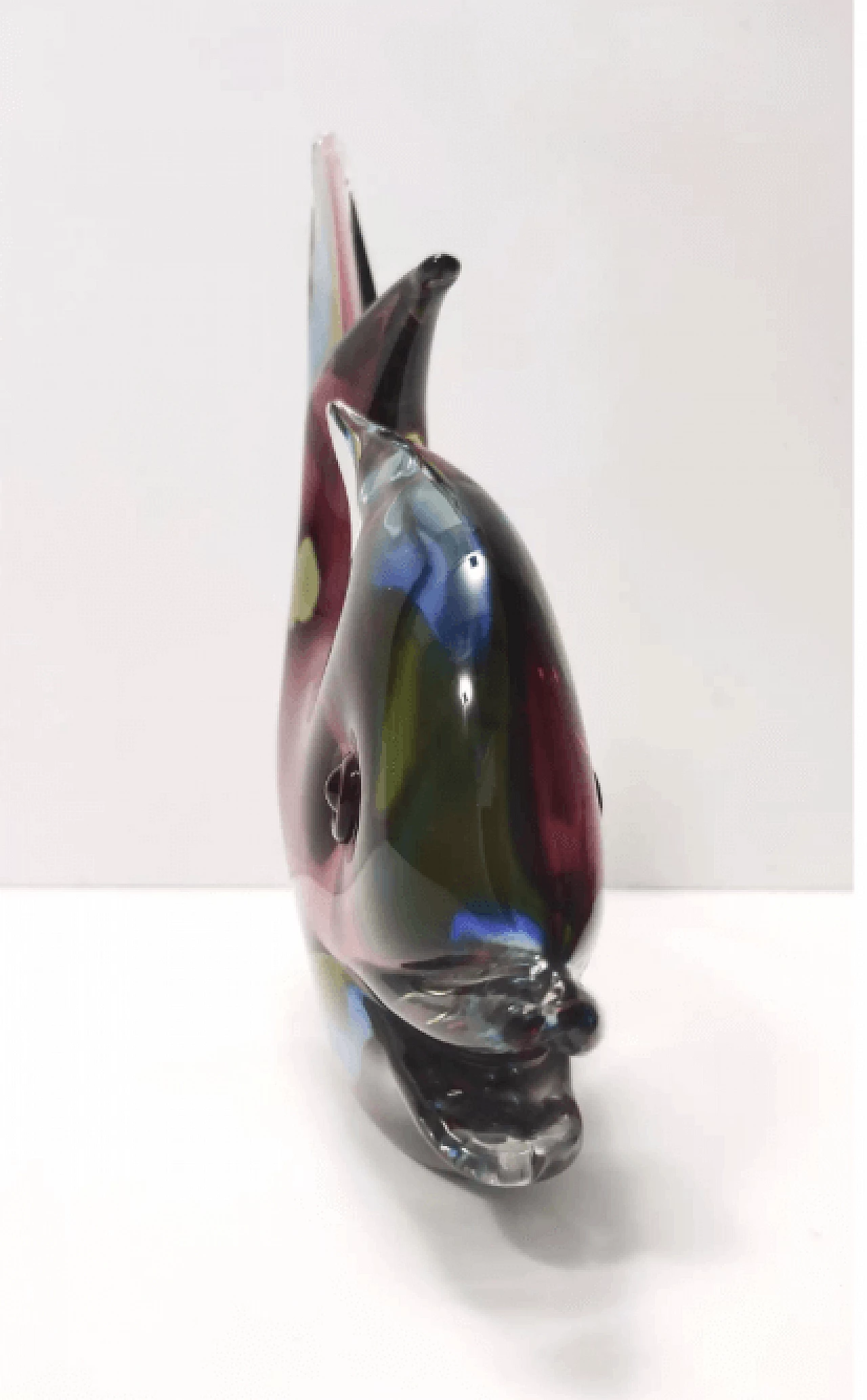 Purple submerged Murano glass vase attributable to Poli for Seguso, 1950s 7