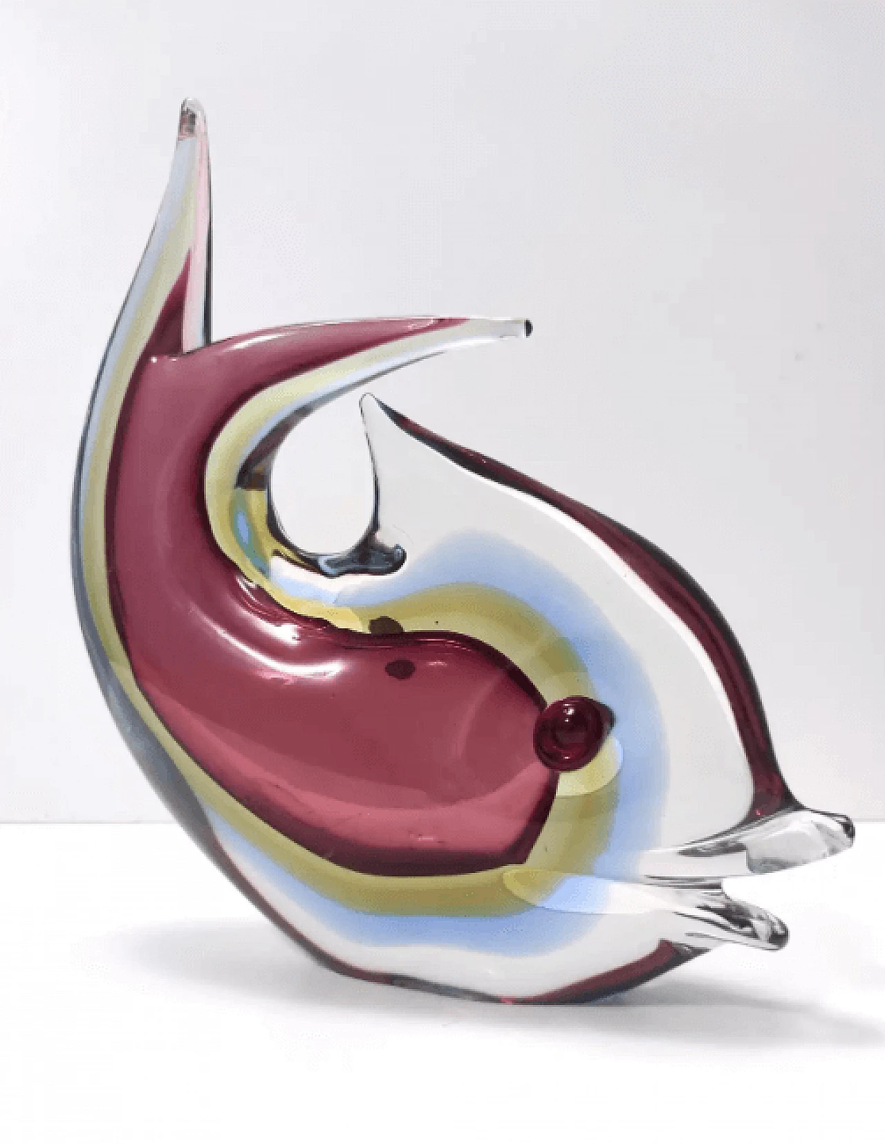 Purple submerged Murano glass vase attributable to Poli for Seguso, 1950s 8