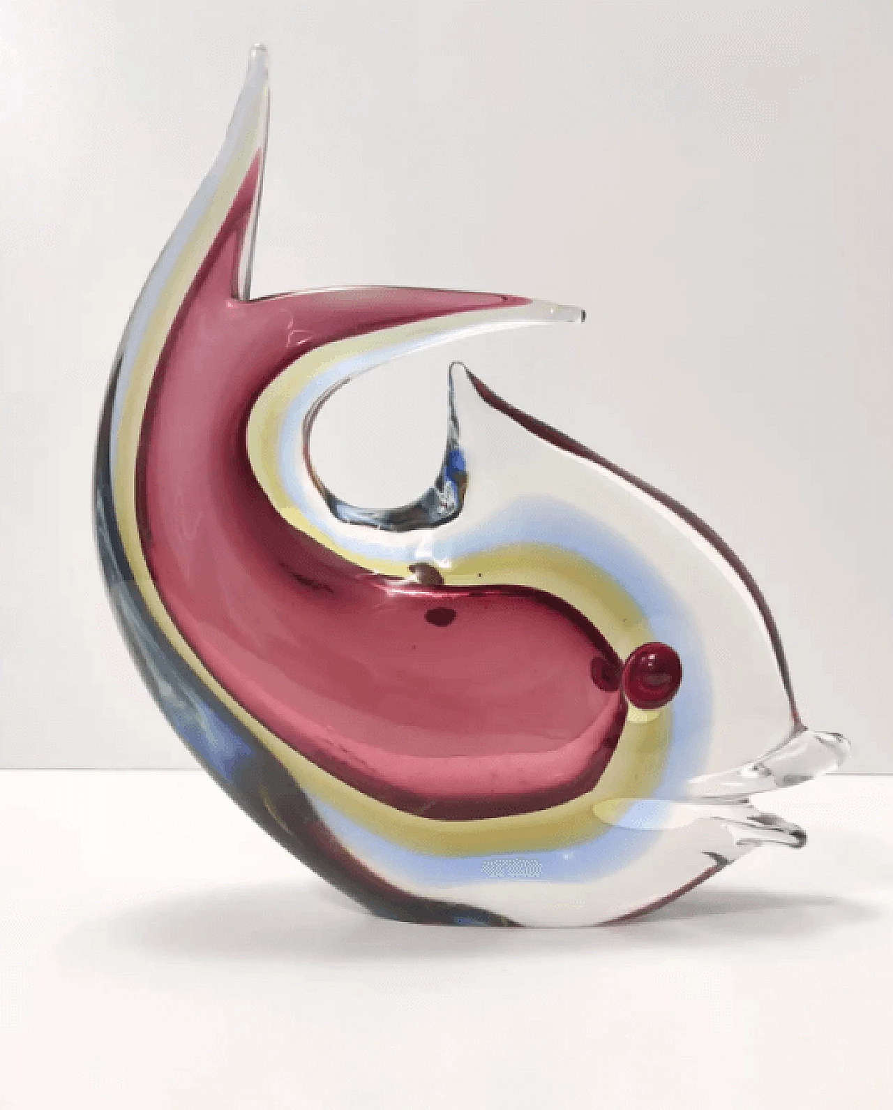 Purple submerged Murano glass vase attributable to Poli for Seguso, 1950s 9