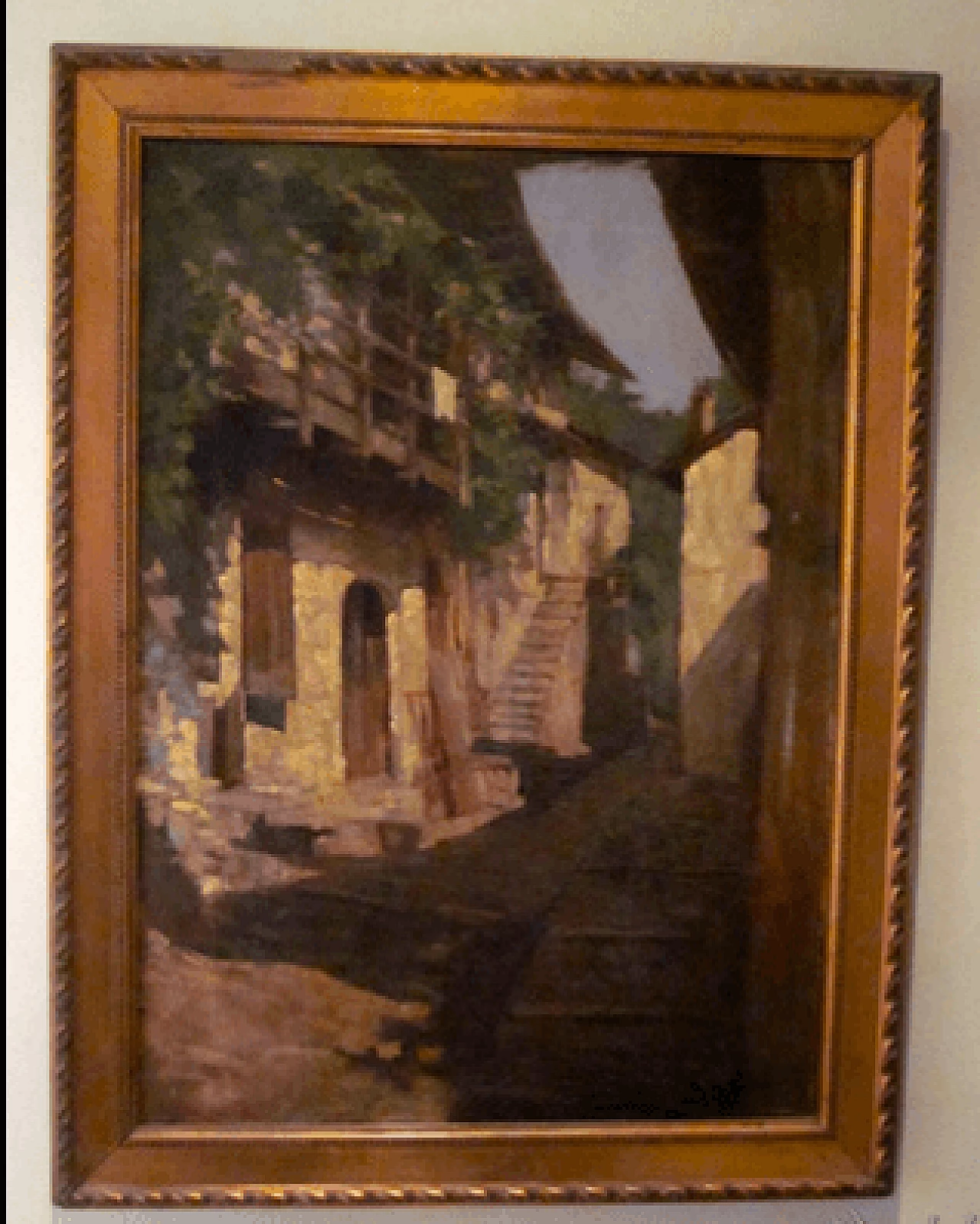 Giovanni Regorda, paesaggio Lombardo, dipinto a olio, anni '40 1