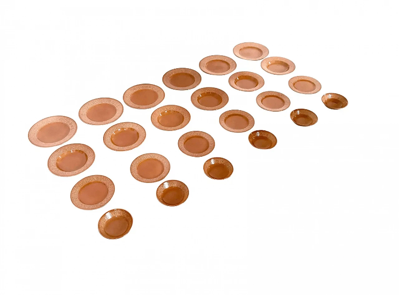 24 Margherita terracotta plates by Antonia Campi for Laveno, 1960s 2