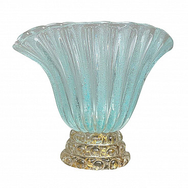 Lenti blown Murano glass vase by Barovier and Toso, 1960s