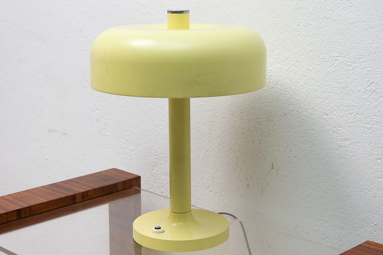Yellow mushroom-shaped desk lamp, 1960s 4