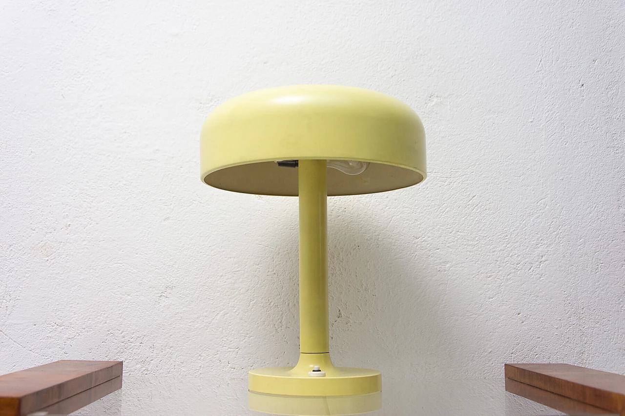 Yellow mushroom-shaped desk lamp, 1960s 5