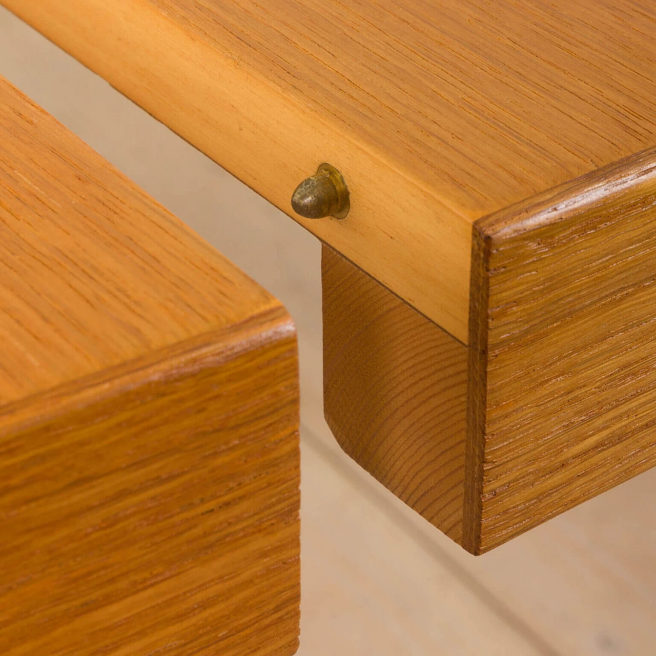 Tavolo da pranzo rotondo allungabile in rovere, anni ‘60 6