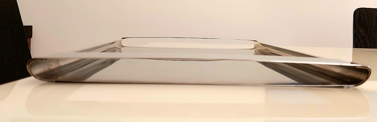 Tiffany stainless steel tray by Silvio Coppola for Alessi, 2000s 3