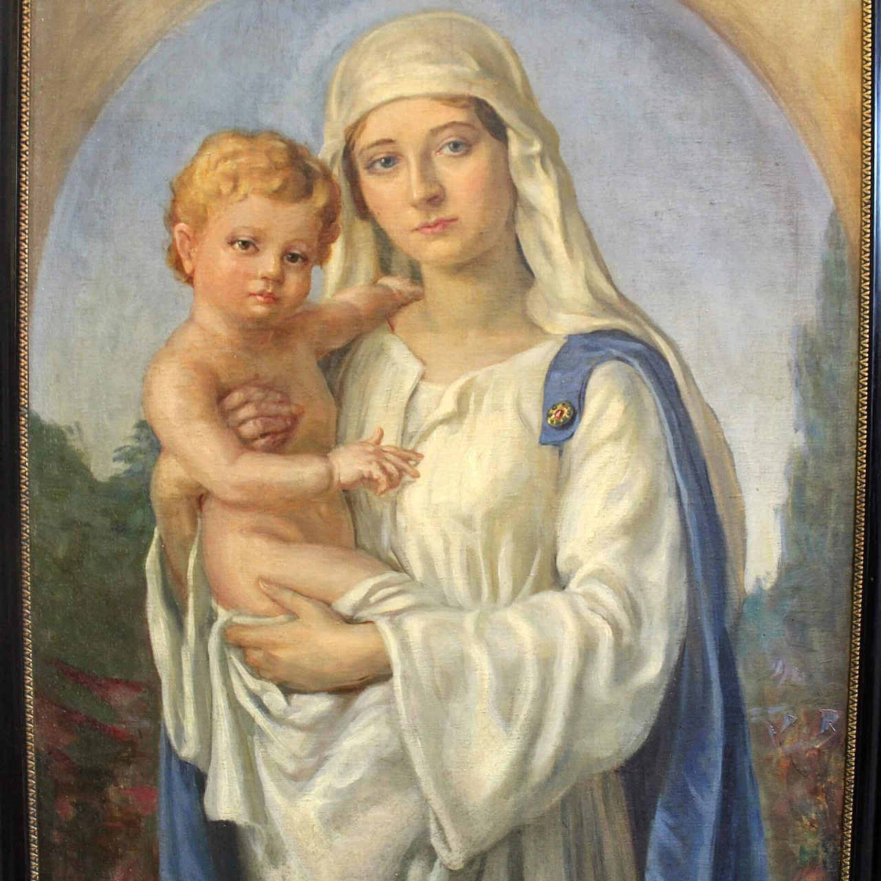 Oil painting on canvas with gilded frame dated and signed, 1902 8