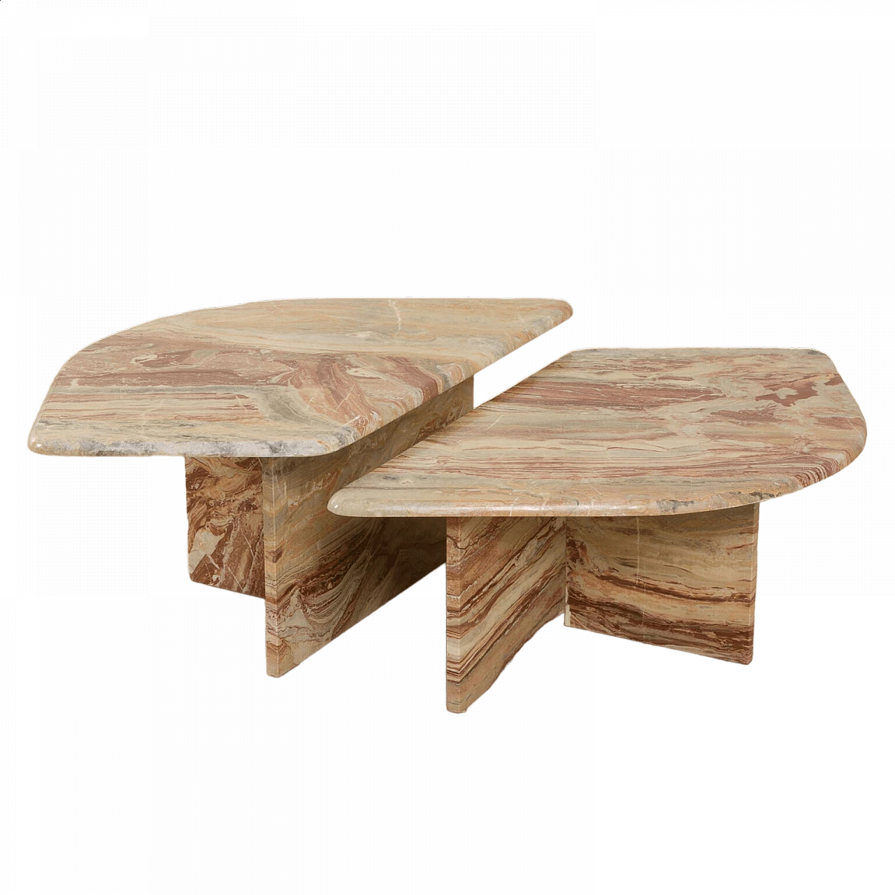 Coppia di tavolini in marmo, anni ‘70 11