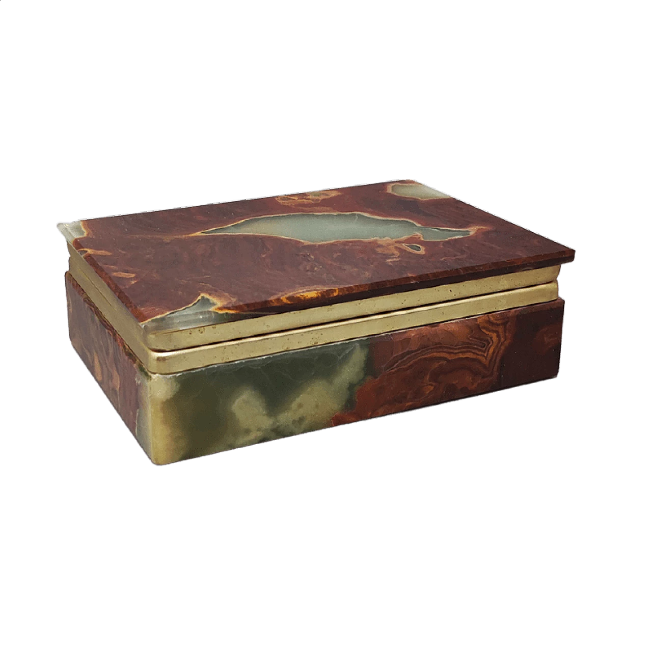 Green and brown onyx box, 1960s 8