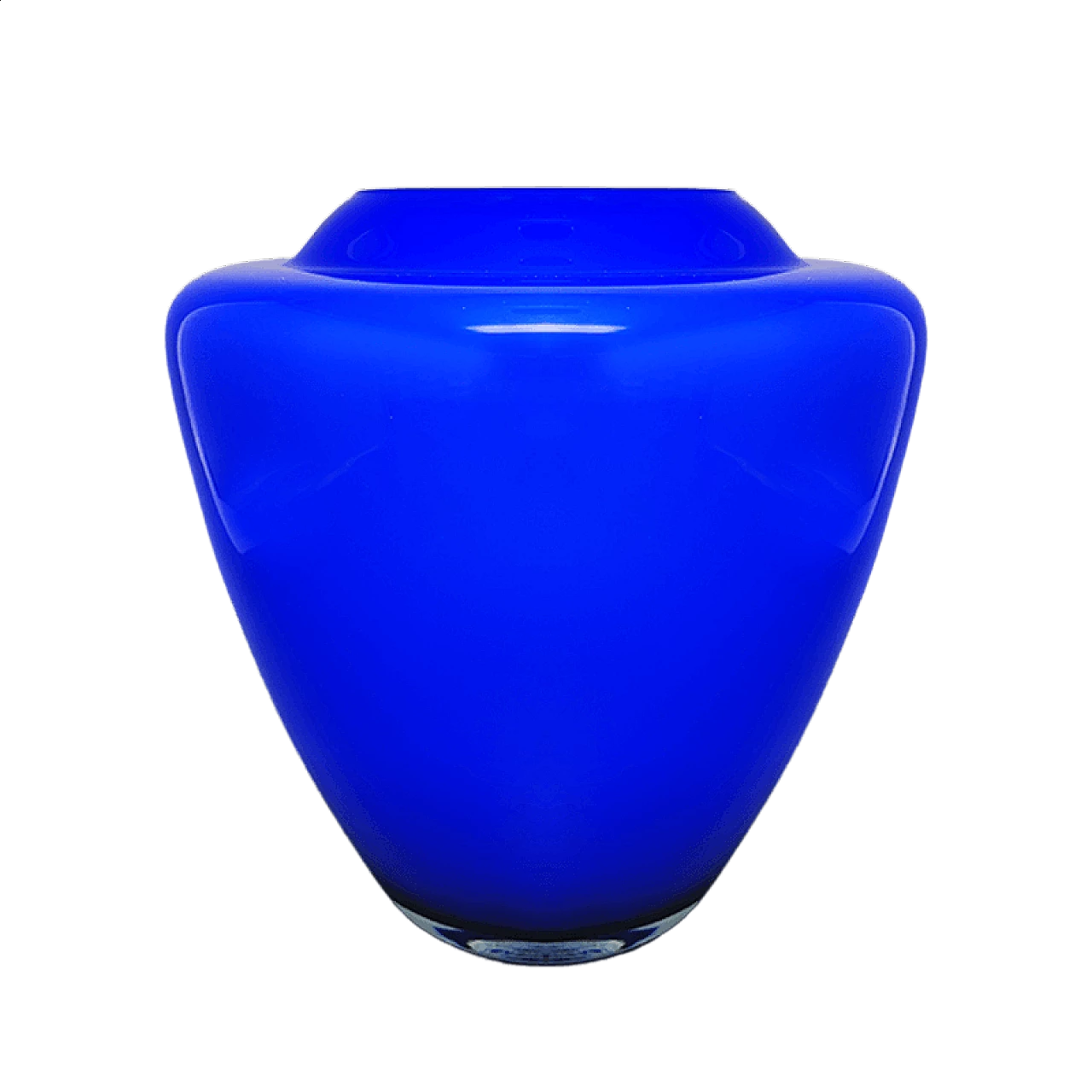 Vaso blu di Carlo Nason in vetro di Murano, anni '60 11