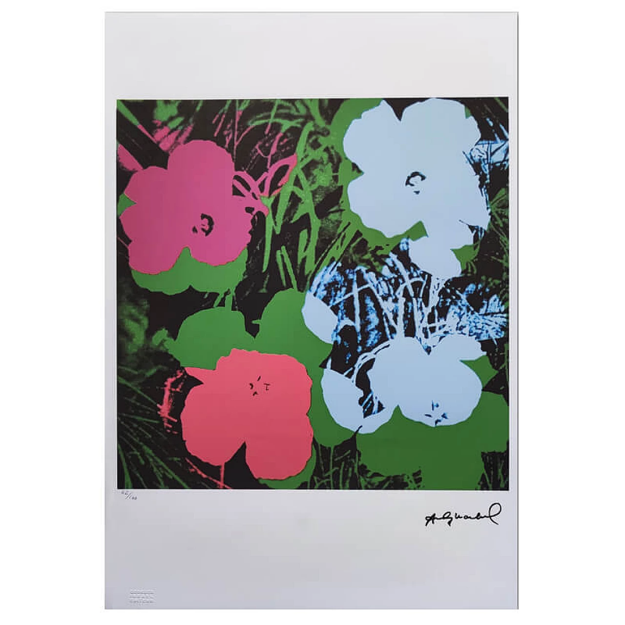 Andy Warhol, Flowers, Leo Castelli limited edition lithograph, 1980s 1
