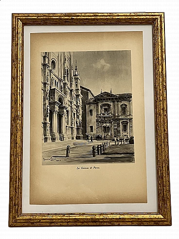 Giannino Grossi, La Certosa di Pavia, stampa, 1933