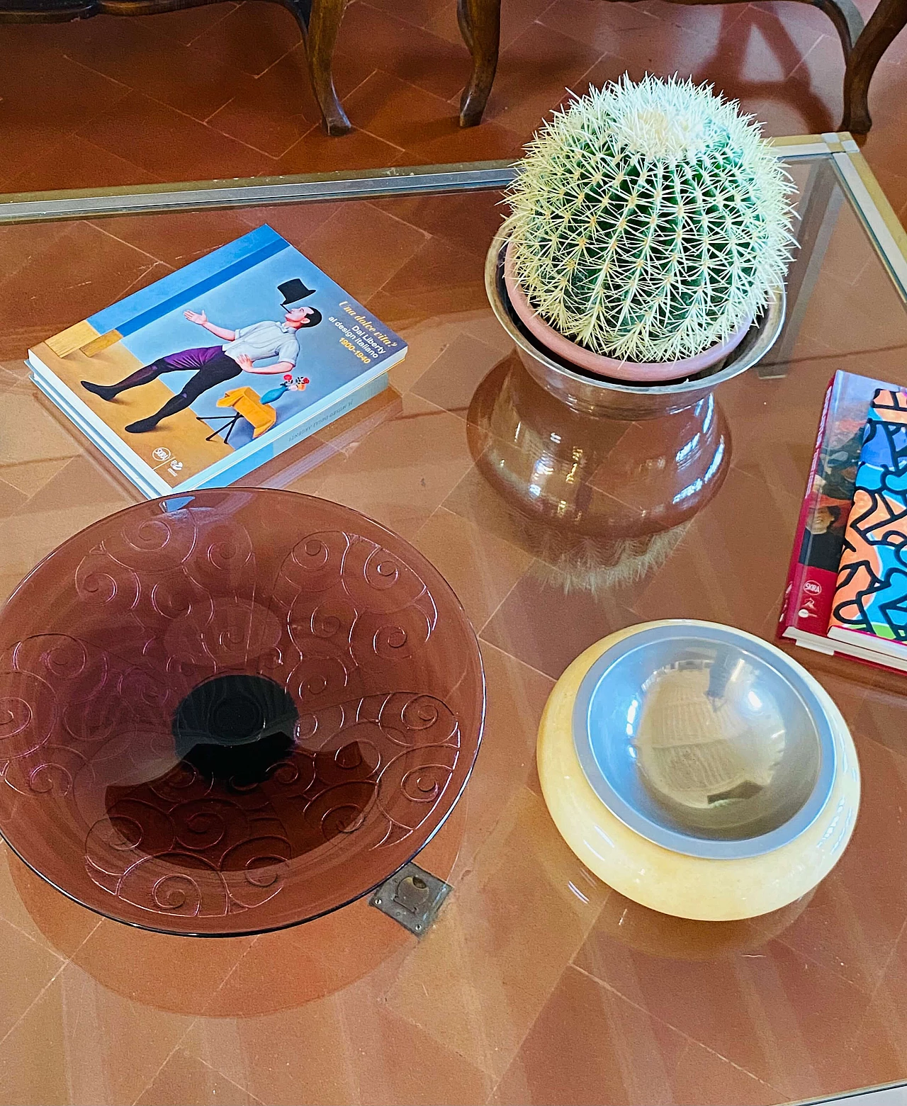 Centrotavola in vetro viola di Charles Schneider per Le Verre Francais, anni '30 6