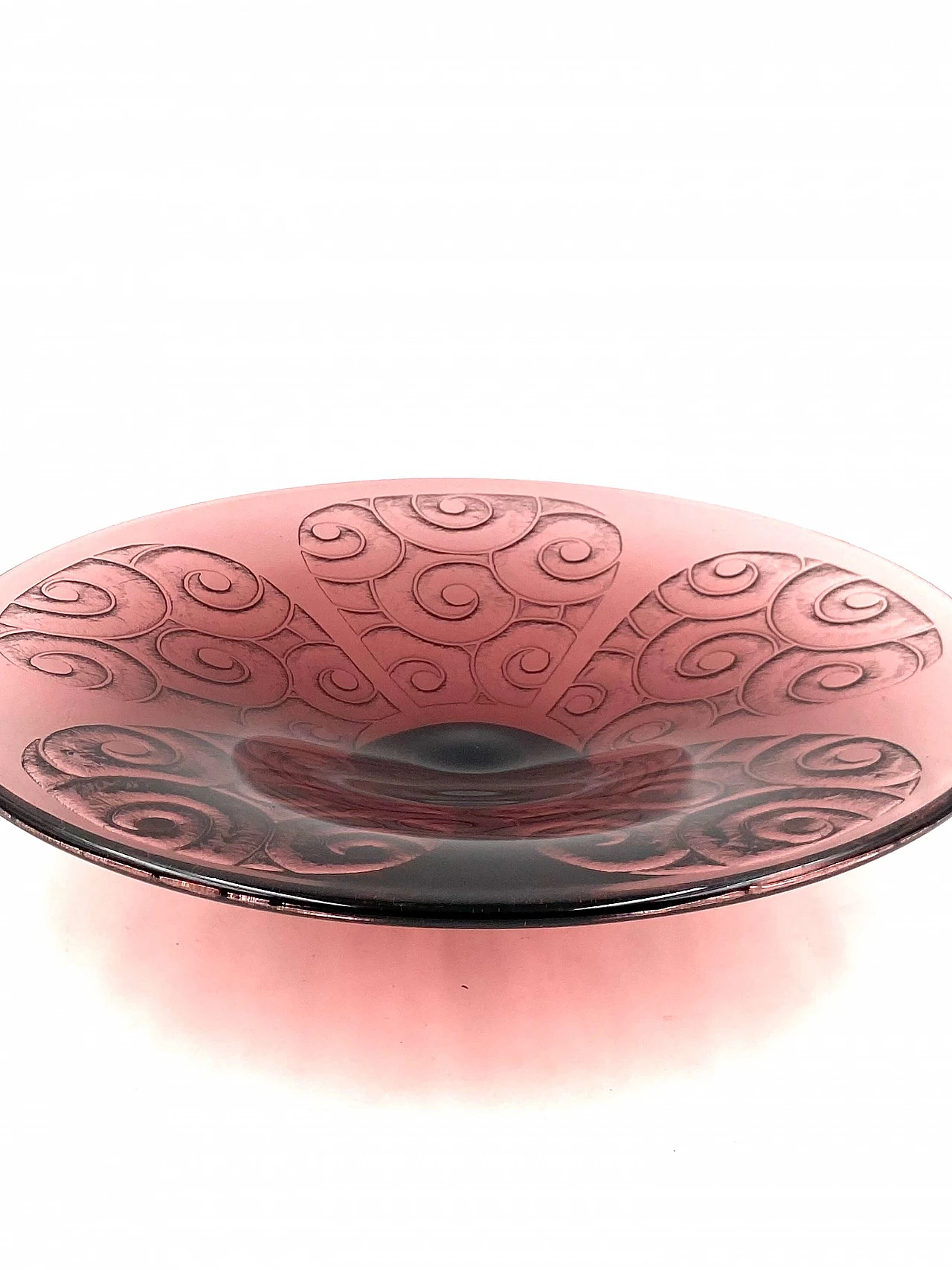 Centrotavola in vetro viola di Charles Schneider per Le Verre Francais, anni '30 12