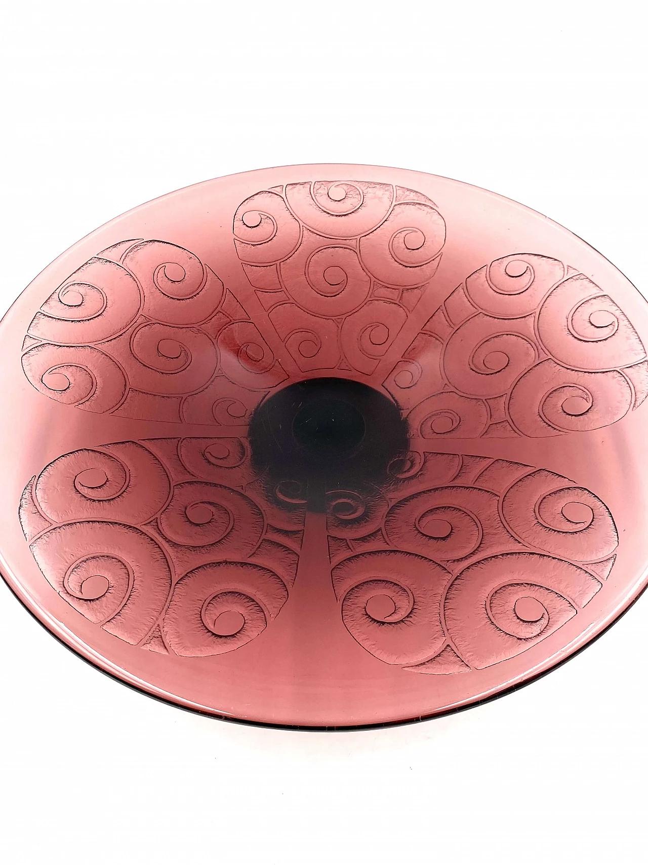 Centrotavola in vetro viola di Charles Schneider per Le Verre Francais, anni '30 15