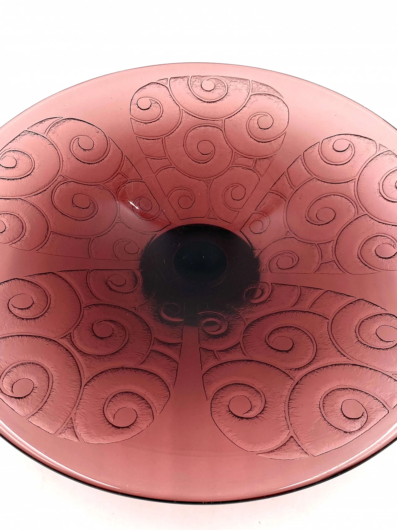 Centrotavola in vetro viola di Charles Schneider per Le Verre Francais, anni '30 19