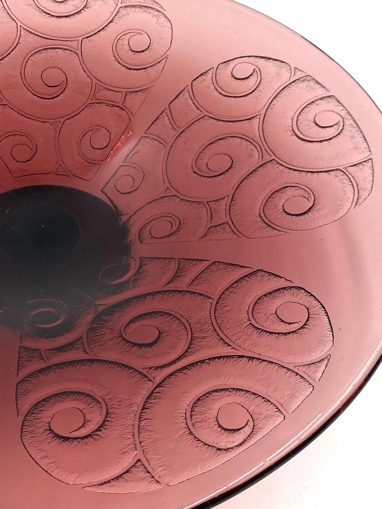 Centrotavola in vetro viola di Charles Schneider per Le Verre Francais, anni '30 20