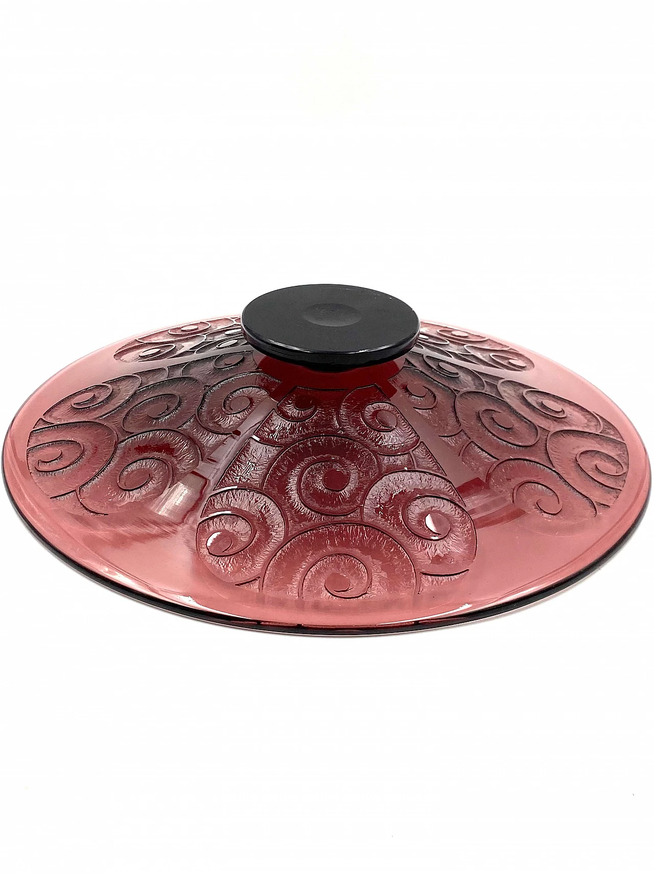 Centrotavola in vetro viola di Charles Schneider per Le Verre Francais, anni '30 21