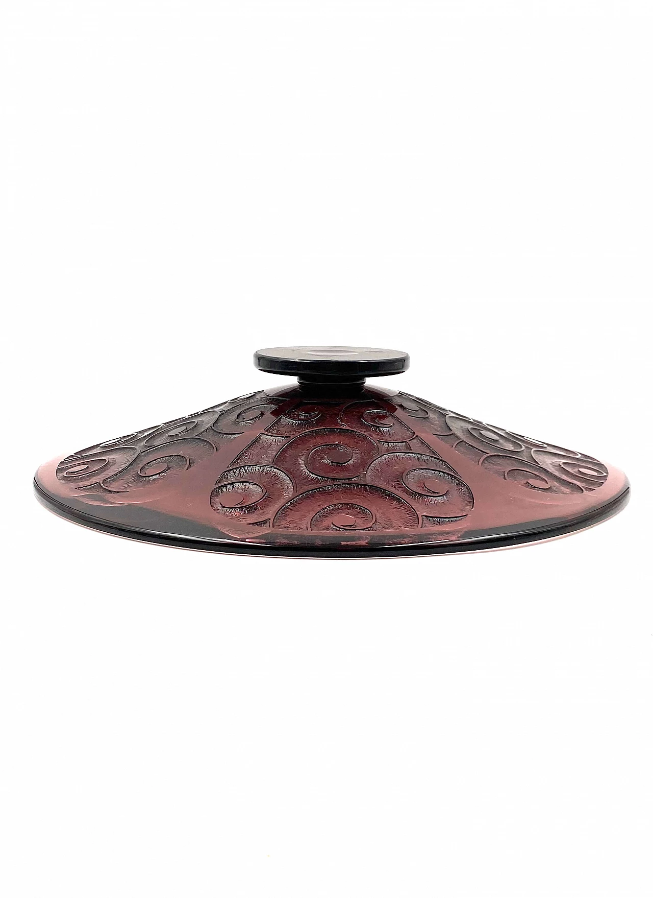 Centrotavola in vetro viola di Charles Schneider per Le Verre Francais, anni '30 23