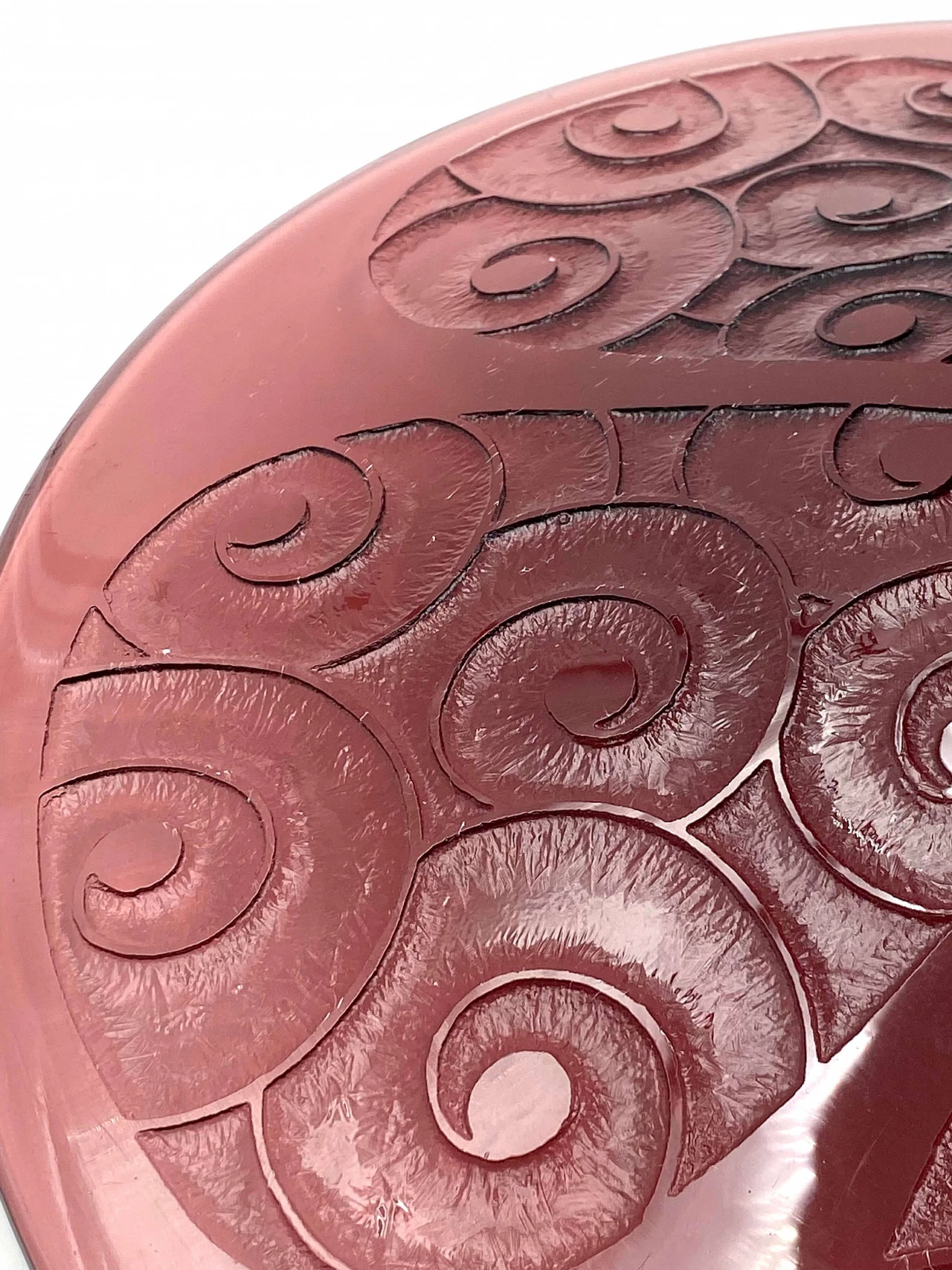 Centrotavola in vetro viola di Charles Schneider per Le Verre Francais, anni '30 25