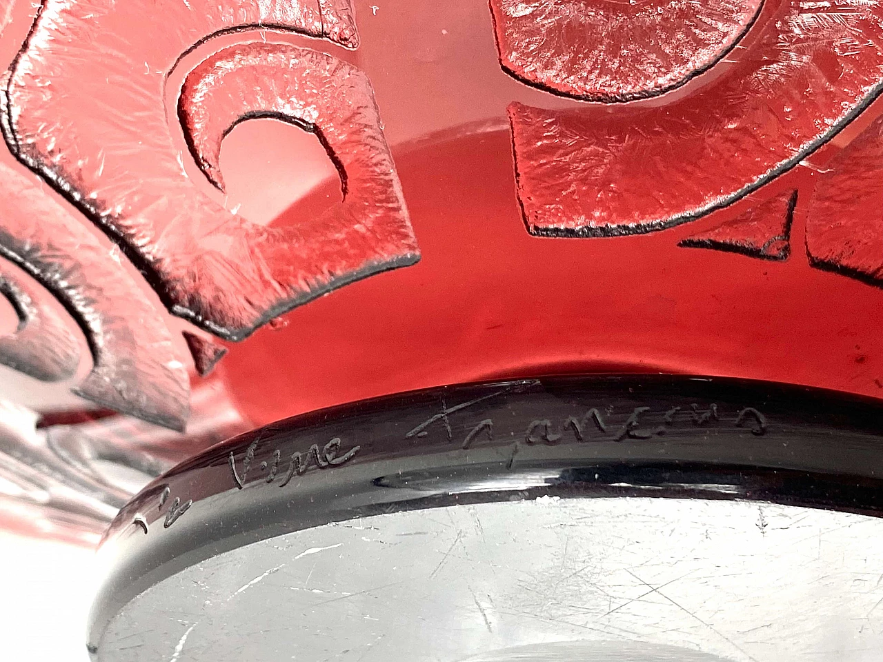 Centrotavola in vetro viola di Charles Schneider per Le Verre Francais, anni '30 26