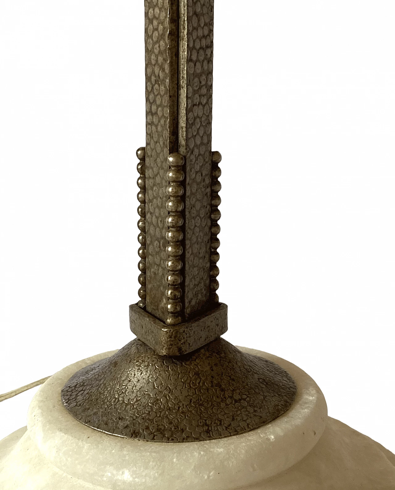 Pink table lamp attributed to Edgar Brandt for Muller Freres Luneville, 1930s 11